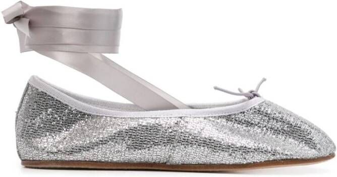 Repetto Glitter Strikstrik Enkelband Schoenen Gray Dames