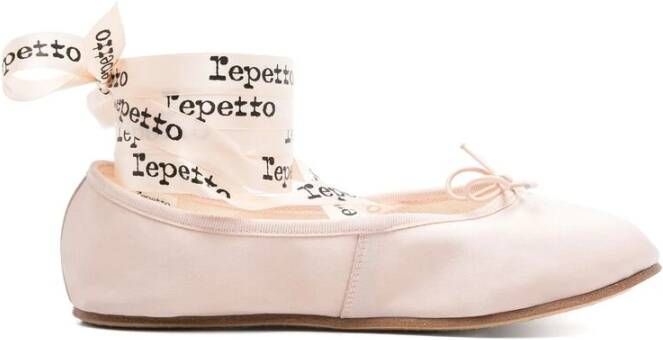 Repetto Roze Satijnen Enkelband Ballet Flats Pink Dames