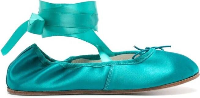 Repetto Teal Blue Instap Plat Schoenen Blue Dames