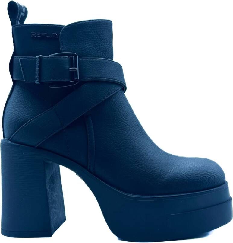 Replay Blauwe Angela Laarzen Herfst Winter 2024 2025 Blue Dames