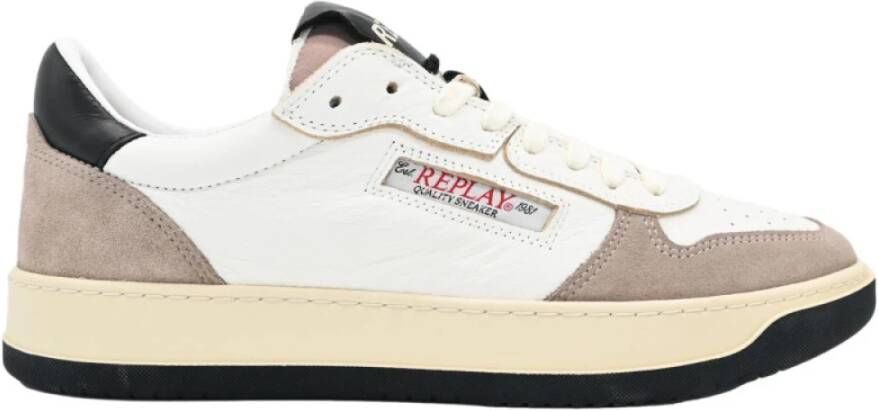 Replay Sneakers Reload Suede Taupe Off White Beige Dames