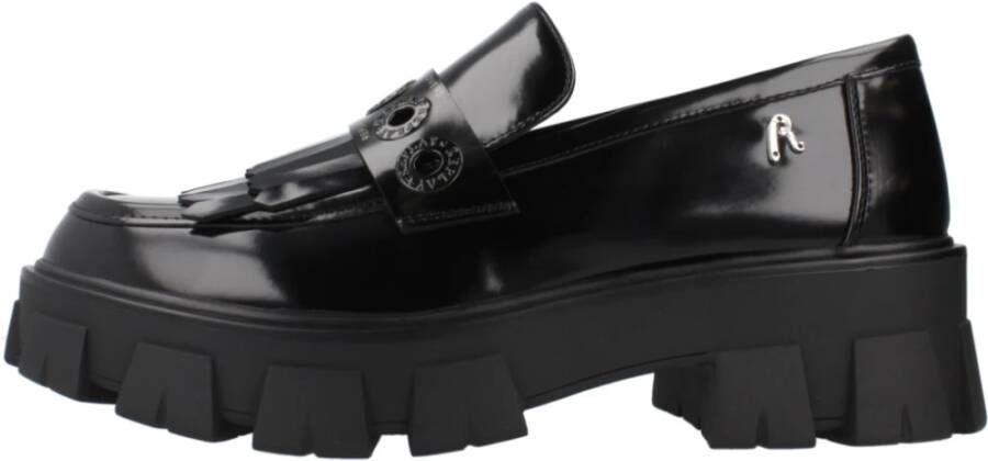 Replay Stijlvolle Loafers Kabel Moccasins Black Dames