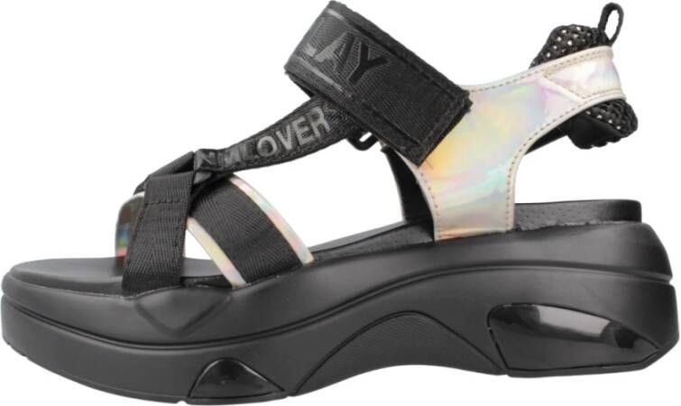 Replay Stijlvolle Platte Sandalen voor Vrouwen Black Dames