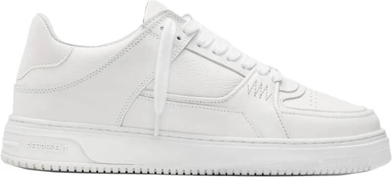 Represent Apex Leren Sneaker met Opvallend Zig-Zag Detail White Heren