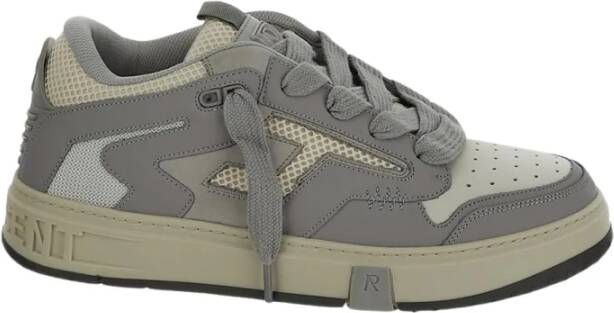 Represent Leren Vetersneaker Gray Heren