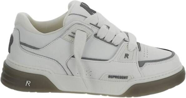 Represent Leren Vetersneaker White Heren