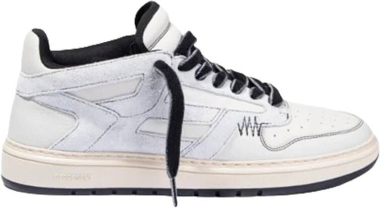 Represent Reptor Leren Sneakers Zwart Wit White Heren