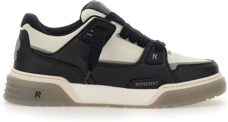 Represent Zwarte Leren Heren Sneakers Black Heren