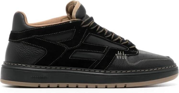 Represent Zwarte Suède Sneakers Contraststiksels Black Heren
