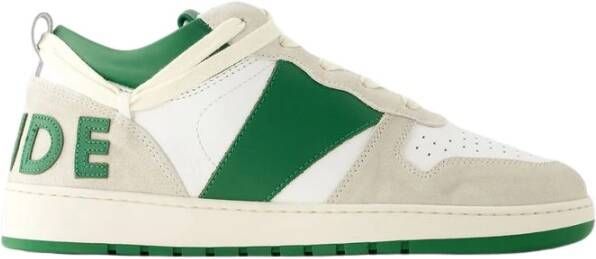 Rhude Lage Leren Sneakers Wit Groen Multicolor Heren