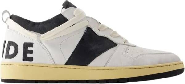 Rhude Rhecess Lage Sneakers Leer Wit Zwart White Heren