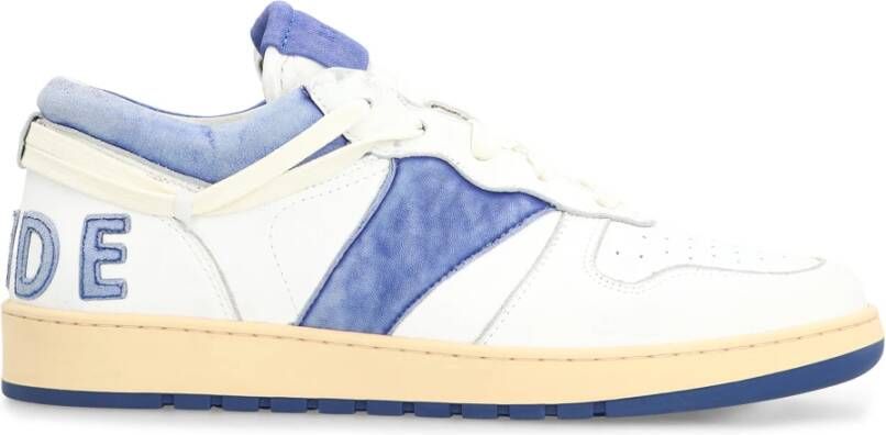 Rhude Vintage Leren Lage Sneakers Blue Heren