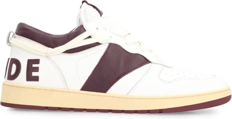 Rhude Vintage Leren Lage Sneakers White Heren