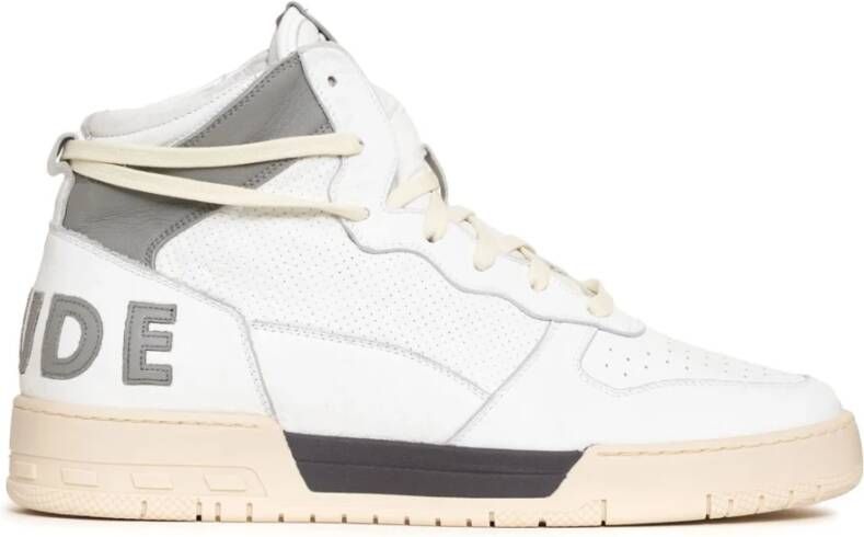 Rhude Vintage Witte Leren Sneakers White Heren