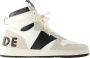 Rhude Witte Zwarte Leren Hi Sneakers White Heren - Thumbnail 1