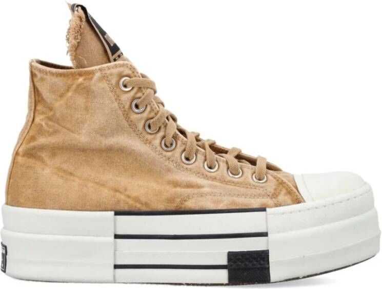 Rick Owens Beige Sneakers met Converse 70's Stijl Beige Dames