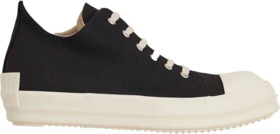 Rick Owens Denim Lage Sneaker Black Heren