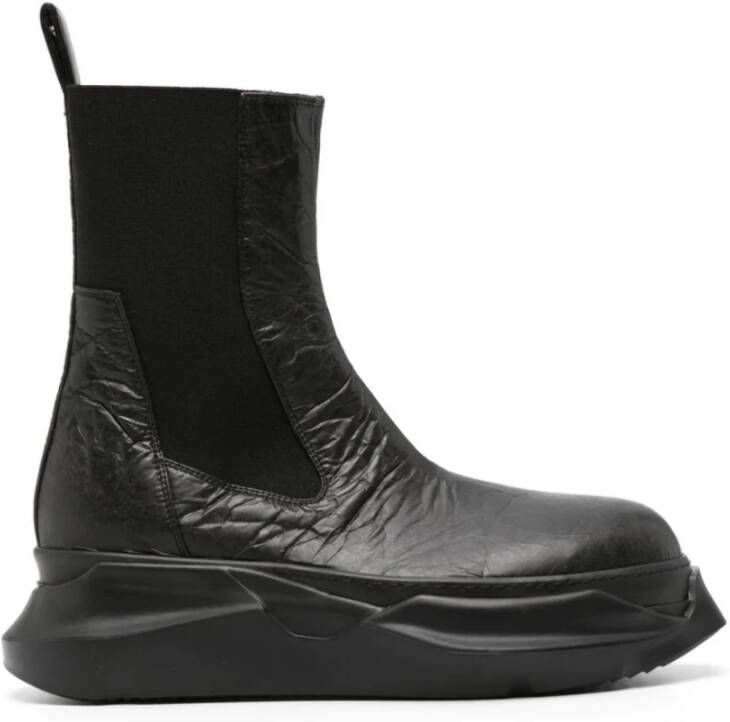 Rick Owens Geometrische Zijelasche Laarzen Black Heren