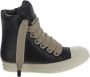 Rick Owens Gewatteerde Sneakers in Koeienleer Black Dames - Thumbnail 1