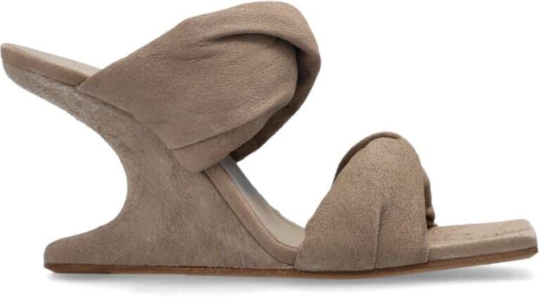 Rick Owens Heeled mules Twisted Cantilever 8 Brown Dames