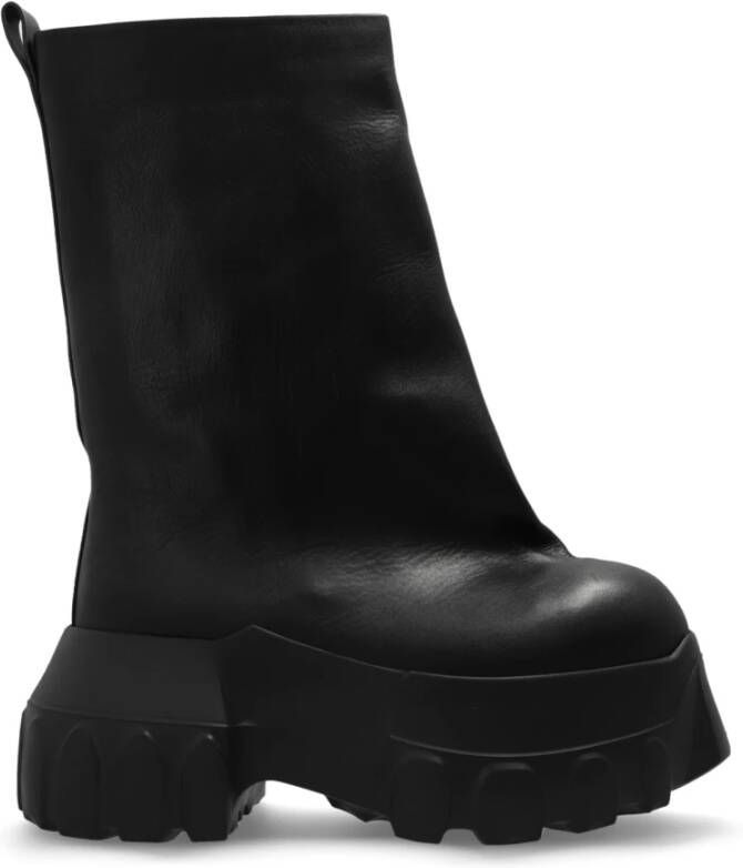 Rick Owens Hoge Plateaulaarzen Black Dames