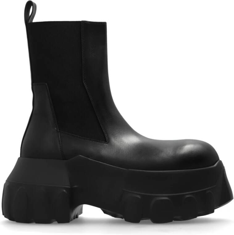 Rick Owens Hoge platformlaarzen Black Heren