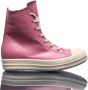 Rick Owens Leren High-Top Sneakers met Kantversiering Pink Dames - Thumbnail 1