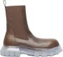 Rick Owens Leren Tractorlaarzen met Transparante Zool Brown Heren - Thumbnail 1