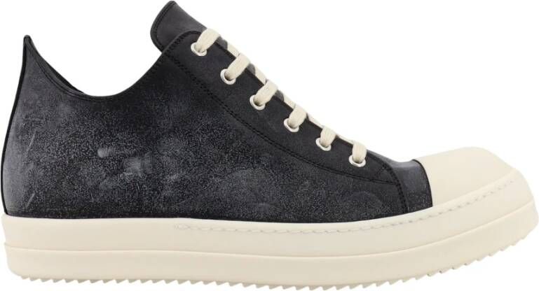 Rick Owens Leren Veterschoenen Black Heren