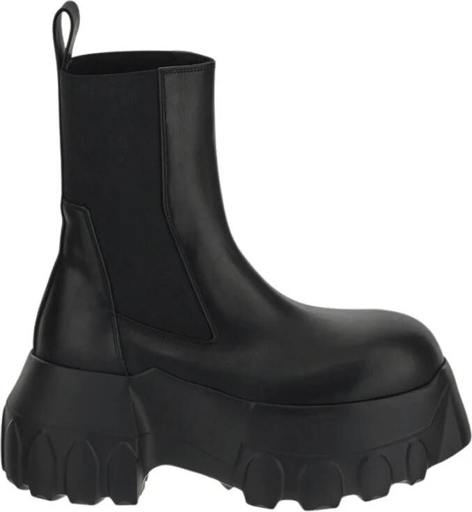 Rick Owens Mega Tractor Leren Laars Black Dames