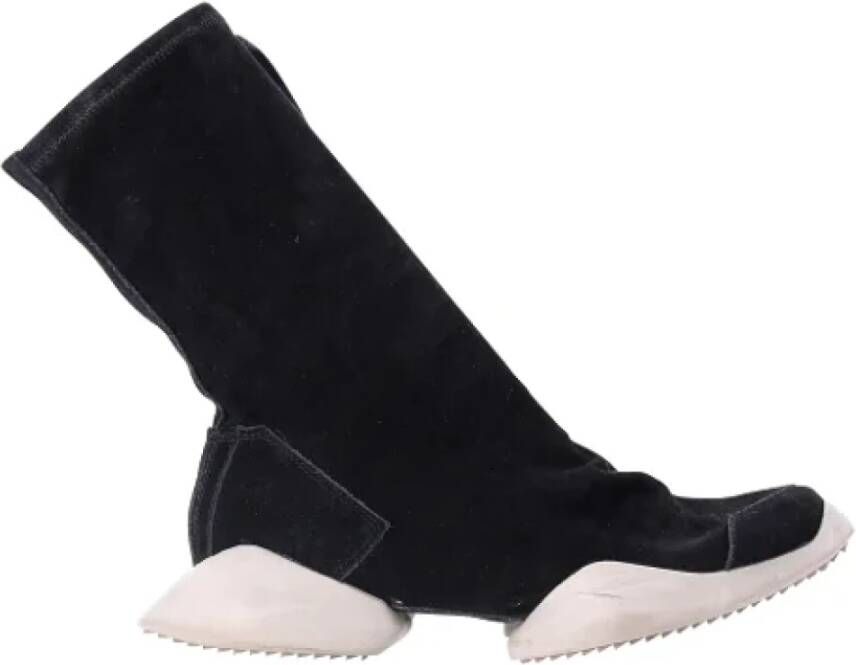 Rick Owens Pre-owned Suede sneakers Black Heren