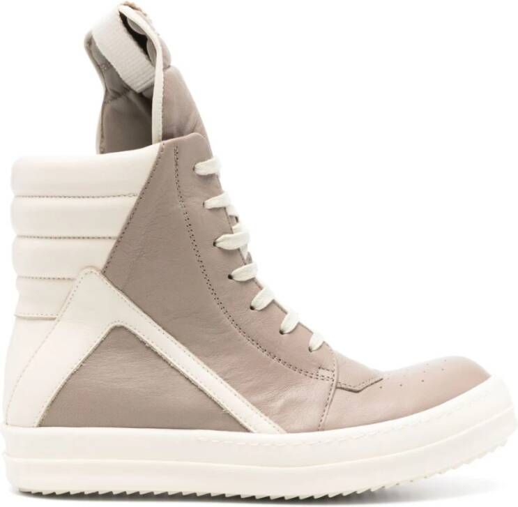 Rick Owens Roze Leren Geobasket Sneakers Multicolor Dames