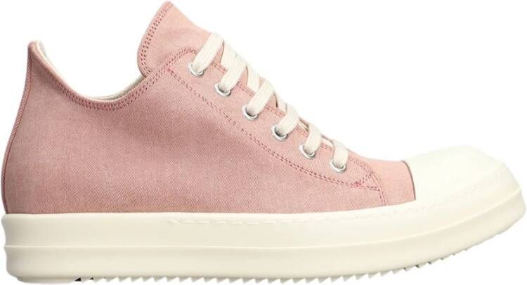 Rick Owens Roze Sneakers met Haai-Tand Zolen Pink Dames