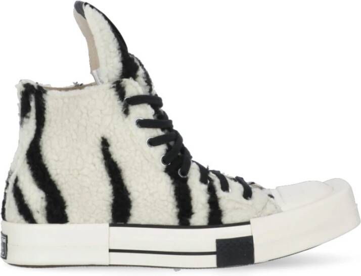 Rick Owens Stijlvolle sneakers met faux fur afwerking Brown Unisex