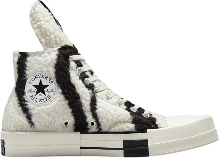 Rick Owens Stijlvolle sneakers met faux fur afwerking Brown Unisex