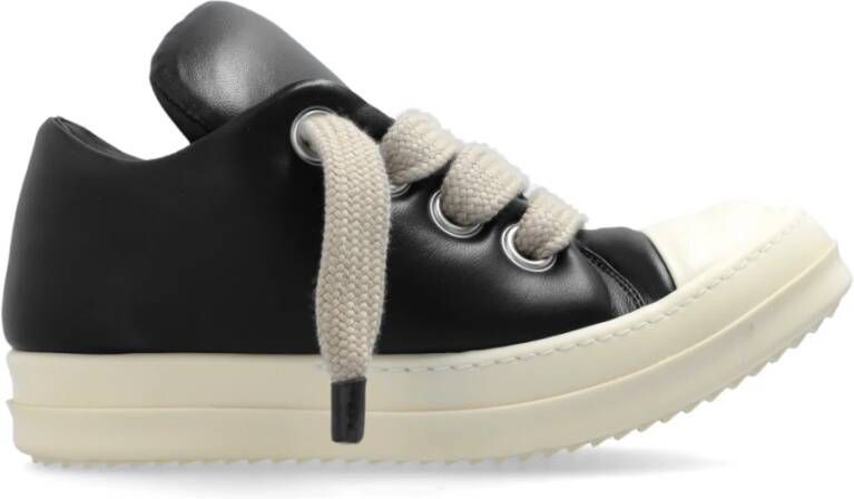 Rick Owens Sportschoenen Jumbo Veters Gewatteerde Lage Sneakers Black Dames