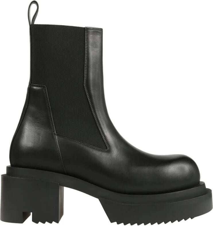 Rick Owens Stijlvolle Beatle Bogun Leren Jas Black