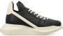 Rick Owens Zwarte Leren Sneakers Stijlvol Comfort Black Heren - Thumbnail 4