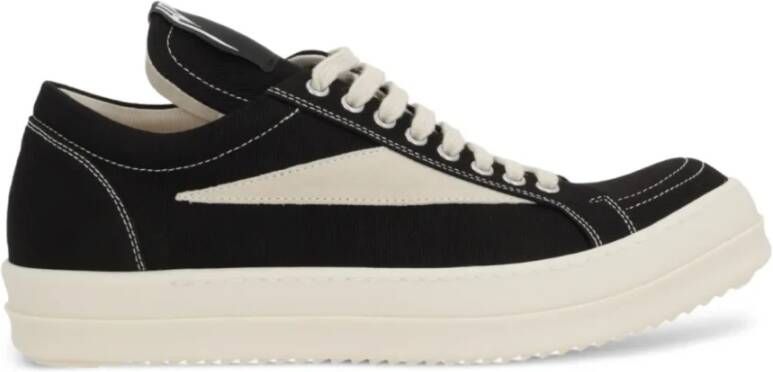 Rick Owens Vintage Denim Sneakers in Zwart Wit Black Heren