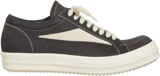 Rick Owens Vintage Leren Sneakers Donker Gray Heren