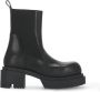 Rick Owens Zwarte Leren Chelsea Laarzen voor Vrouwen Black Heren - Thumbnail 1