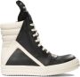 Rick Owens Zwarte Leren Sneakers Twee-Tint Ontwerp Black Dames - Thumbnail 1