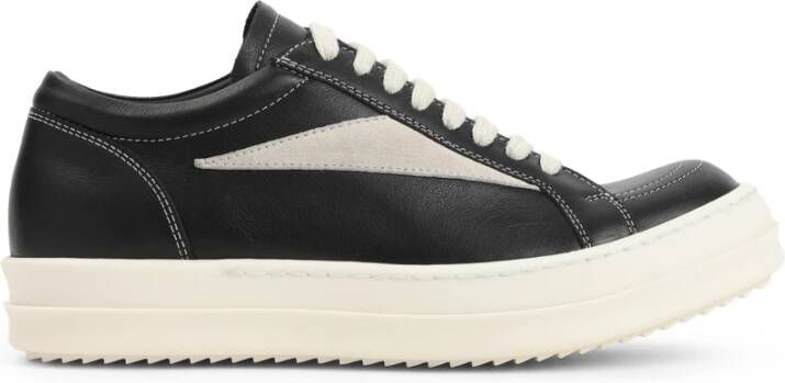 Rick Owens Zwarte Leren Sneakers voor Vrouwen Black Dames