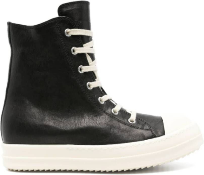 Rick Owens Zwarte Sneakers Stijlvolle Urban Schoenen Black Dames