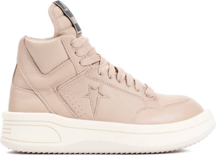 Rick Owens Zwarte Turbowpn Sneakers Beige Heren