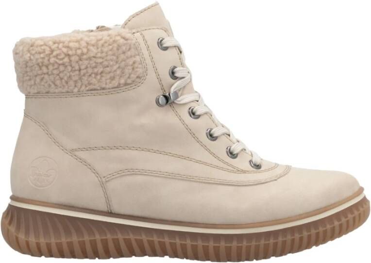 Rieker Beige Casual Enkellaarsjes voor dames Beige Dames