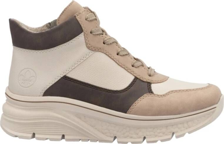 Rieker Beige Casual Enkellaarsjes voor dames Beige Dames