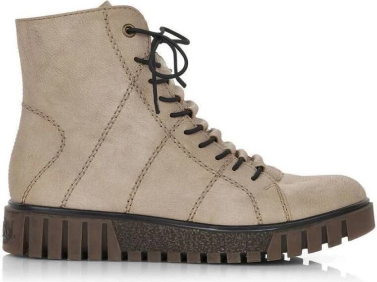 Rieker Beige Casual Gesloten Booties Vrouwen Beige Dames