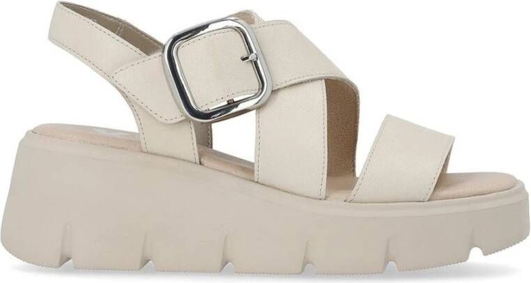 Rieker Beige Casual Platte Sandalen Vrouwen Beige Dames