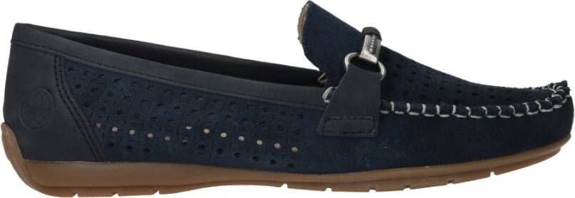 Rieker Blauwe Comfortabele Slip-On Loafer Blue Dames